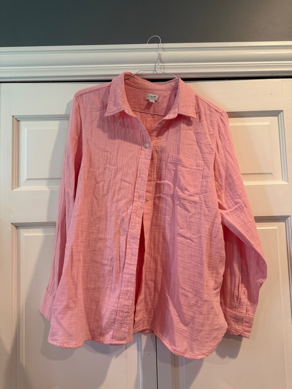 J. Crew Pink Long-Sleeve Button-Down Shirt